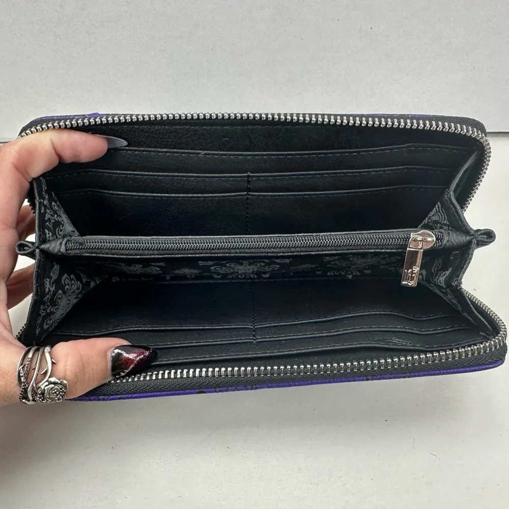 Loungefly Disney Parks Haunted Mansion Purple Wallpaper Wallet